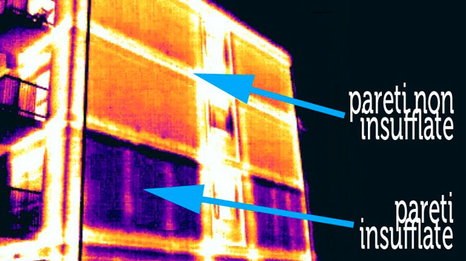 Dispersione di calore di un edifico con la termografia a infrarossi